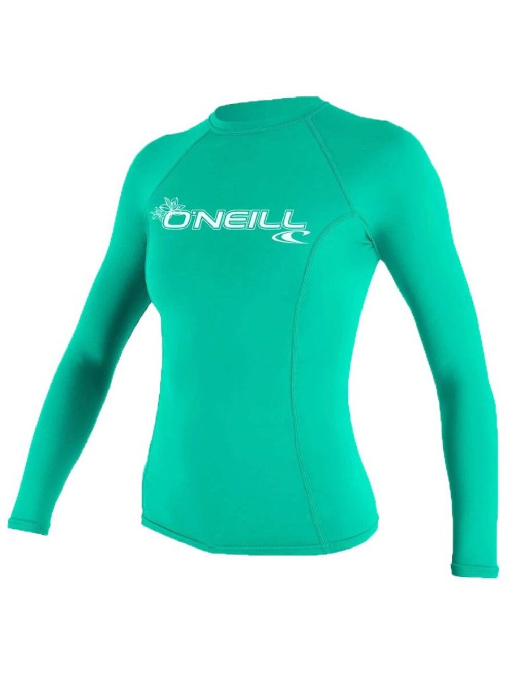 NWT O'NEILL WOMEN BASIC SKINS LONG SLEEVE TOP 3549-253 M SEAGLASS 50 SPF
